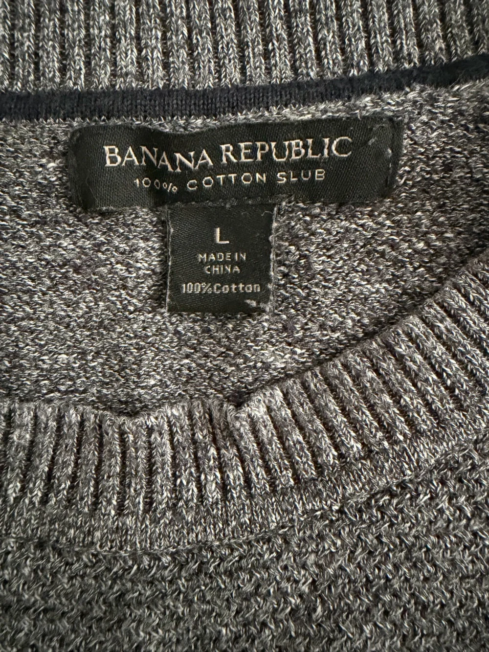 Banana Republic Men's Crewneck Sweater - Charcoal Gray